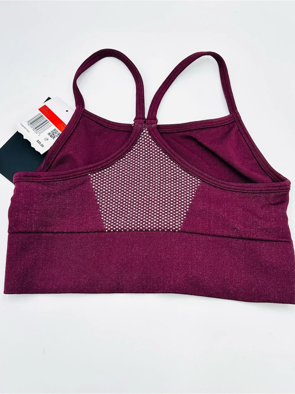 Nike sports bra Seamless burgundy training sports bra New girls size L large